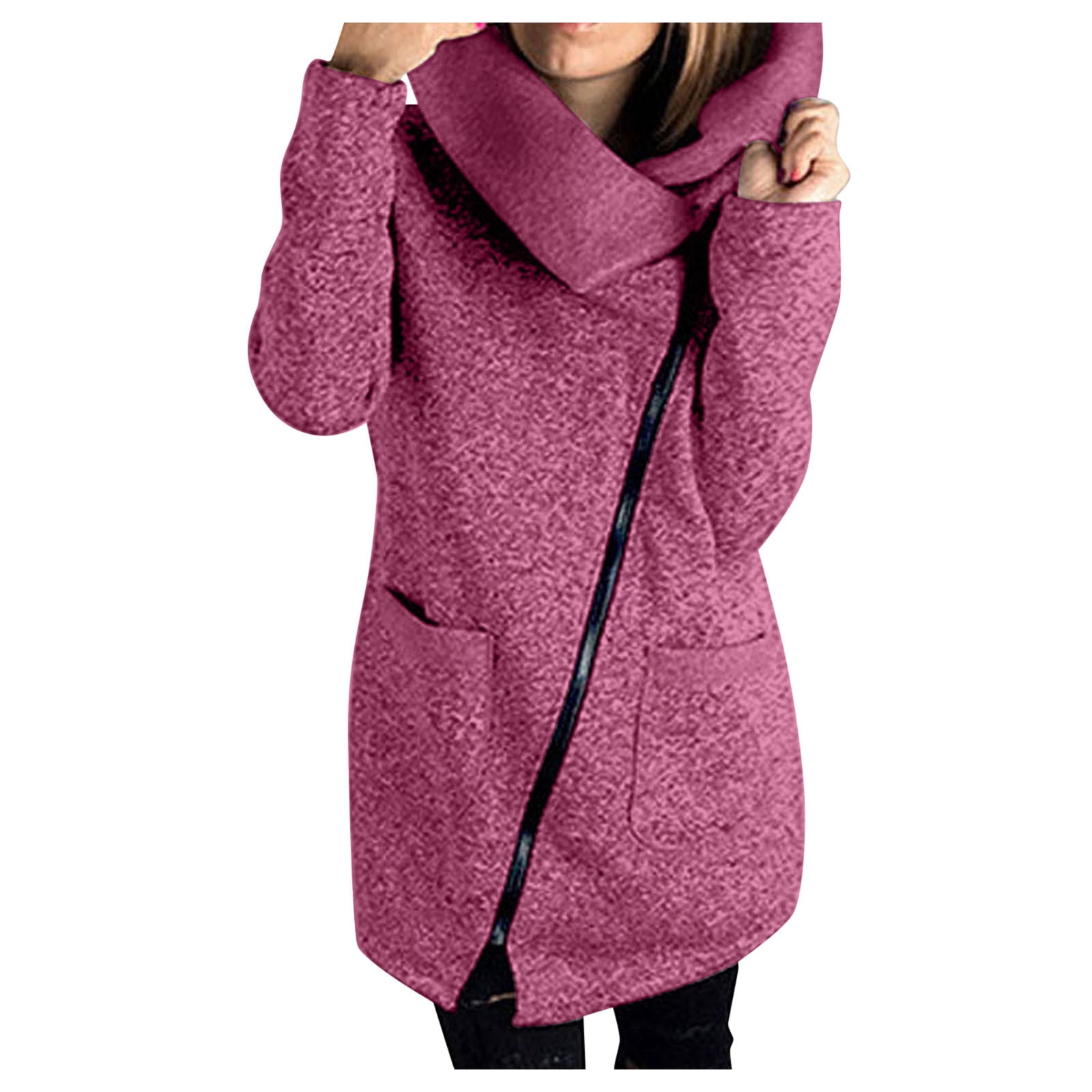 HAPIMO Rollbacks Sweatshirt for Women Chunky Knit Pullover Tops Solid Color Long Sleeve Relaxed Fit Womens Open Front Twist Sweater Teen Girls Clothes Pink XL in Cameroon at XAF 51514 Rating 5