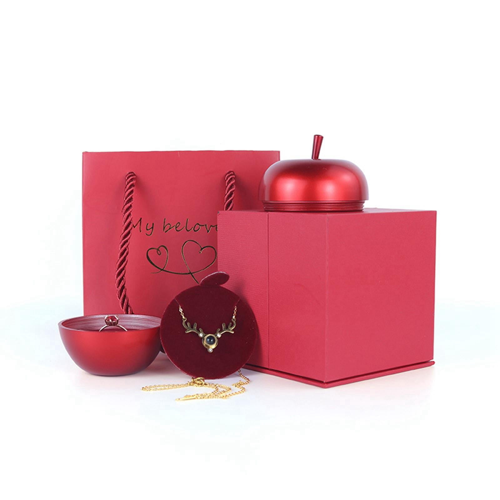 FVDPWYE Ring Box Holiday Gift Box Modern Jewelry Holder Case for Earrings Girl Gifts Metal