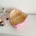 thumbnail image 2 of Bolso De Cosméticos Bolso de cosméticos de nailon para mujer, bolsas de maquillaje de color sólido, portátil para acampar (rosa), 2 of 8