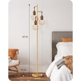 thumbnail image 4 of EDISHINE Dimmable Farmhouse Floor Lamp for Living Room, Industrial Standing Lamp with 3 LED Edison Bulbs, Corner Rustic Rattan Tall Tree Reading Lamp, 4 of 8