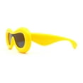 thumbnail image 3 of Womens Unique Balloon Thick Racer Shield Retro Sunglasses Yellow Black, 3 of 4