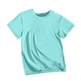 thumbnail image 4 of Cethrio Girls Athletic T-shirts, Short Sleeve Casual Quick-drying Running Kids Summer Tees Tops Green Size 16, 4 of 4