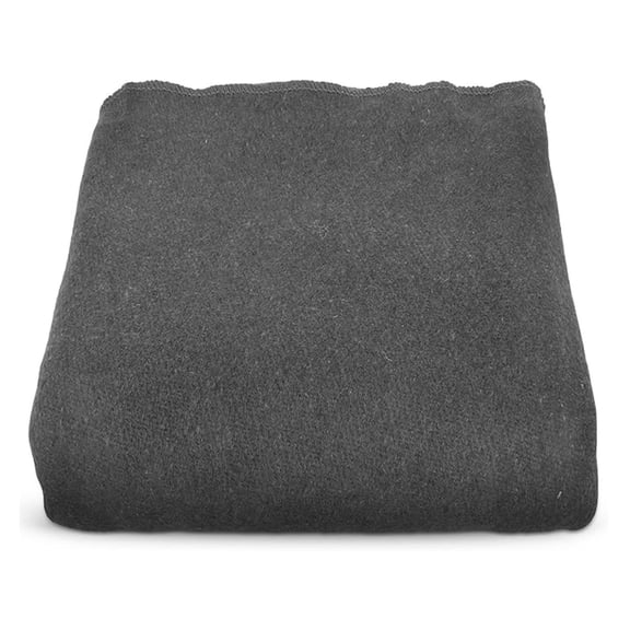 Fire Retardant Wool Blanket - Grey 62x80in - Military Style Camping Blanket - Warm Hiking Blanket - Lightweight Travel Blanket