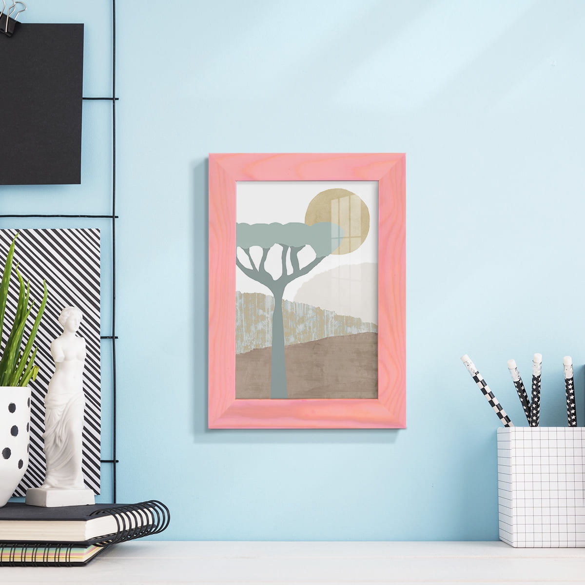 Ennerdale II - Framed Print w/glass - Sunset Pink