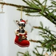 thumbnail image 3 of SZXZYGS Santa Boot Funny Christmas Dog Acrylic Ornament Christmas Dogs Ornament Christmas Stocking Animal Ornament Christmas Ornament Christmas Decoration, 3 of 6