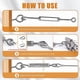 thumbnail image 4 of 1/16Inch Turnbuckle Wire Tensioner Kit Heavy Turnbuckle Cable Railing Kit 65Ft Wire Rope,M5 Hook and, 4 of 5