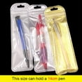 thumbnail image 5 of 50Pcs/Lot Long Plastic Ziplock Package Bag Pens Leather Keychain Watch Band Jewelry Pouch Self Sealing Makeup Brush Packing Bags black, 5 of 6