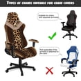 thumbnail image 6 of Pzuqiu Cat Gaming Chair Cover Easy to Install Backrest and Armrest Protector Slipcovers Leopard-Print Cat Scratch Proof Office Chairs Protector 4 Piece, 6 of 7
