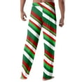 thumbnail image 4 of Dwelliawo Men's Pajama Pants Plaid Comfy Lounge Pj Pants Baggy Christmas Pajamas Plush Drawstring Sleep Pajama Bottom Green S, 4 of 6