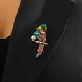 thumbnail image 7 of 2 Pcs Rhinestone Pearl Parrot Brooch Pin Animal Bird Brooches Lapel Pins Delicacy Jewelry Gifts for Birthday Anniversary Dress Accessories, 7 of 7