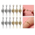thumbnail image 4 of Juego de 12 conectores de cierre de langosta magnéticos para hacer joyas DIY, color dorado y plateado. 6 de plata 6 de oro, 4 of 9