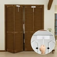 thumbnail image 5 of Cerradura de puerta plegable de metal: cerraduras de seguridad para niños de doble puerta que mantienen a los niños pequeños, gatos y perros fuera de los armarios, gabinetes y despensa, no es necesar, 5 of 5