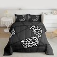 thumbnail image 2 of Castle Fairy Animal Cheetah Print Full Size Comforter Sets 3-Piece for Kids Teens Adults,Geometric Chain Plaid Bedding Comforter Set,Dreamy Princess Lightweight Bedding Sets,Microfiber Bedroom Decor, 2 of 8