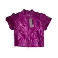 thumbnail image 1 of Adidas by Stella McCartney P49388 RUFFLE Purple CROP Sport JACKET VIOLET ( S ), 1 of 2