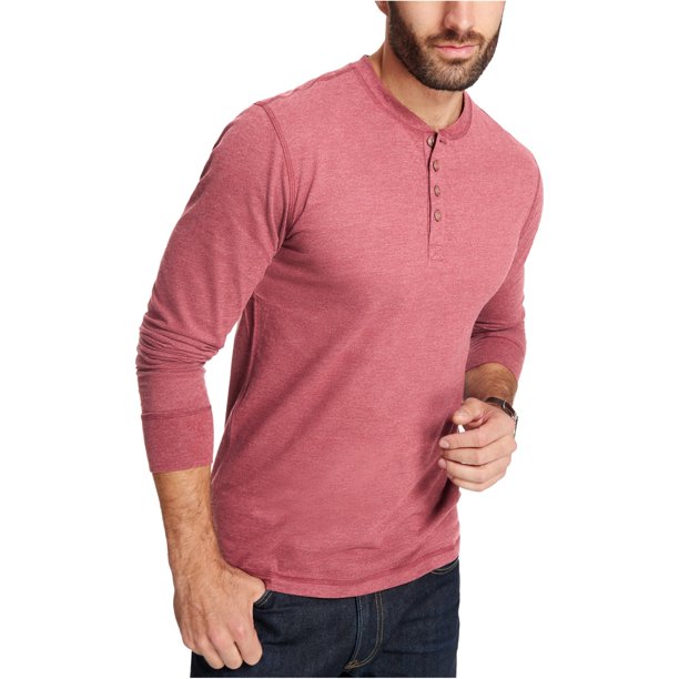 Camiseta henley Weatherproof Jersey Cepillado Resistente a la Intemperie Naranja Pequeña