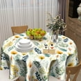 thumbnail image 6 of Colored Leaf Round Table Cloth - Floral Leaves Tablecloth Spring Summer Table Covers Botanical Tablecloths Decorative for Kitchen Indoor Outdoor Picnic Party, 6 of 6