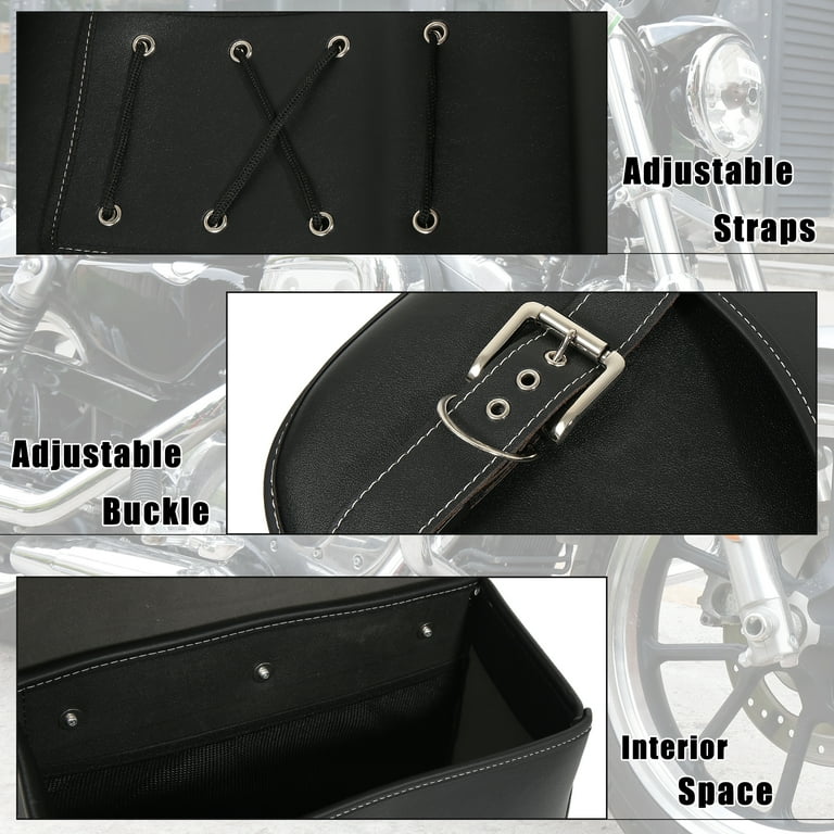 Unique Bargains 1 Pair Motorcycle Saddlebag Side Tool Bags