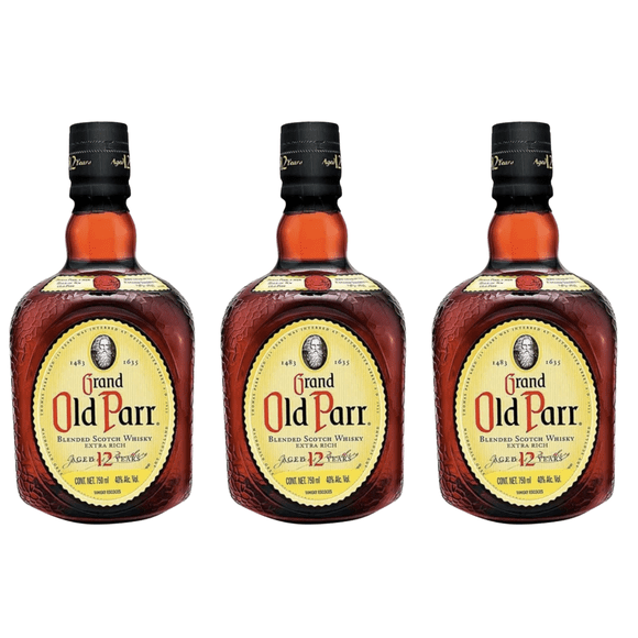 Pack de 3 Old Parr 12 años 750 ml