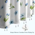 thumbnail image 6 of Pioneer Flower Floral Print Pattern Shower Curtain 84”x72", Bathroom Decorative Shower Curtain Set with 12 Hooks, Waterproof Washable, 6 of 6