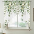 thumbnail image 2 of Spring Eucalyptus Leaves Swag Valances for Windows 2 Pack, Kitchen Window Curtains 36 Inch Length, Green Summer Botanical Privacy Swag Curtains for Living Room/Bathroom with Rod Pocket 36"x36", 2 of 8