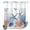Blue, variant on No Hook Shower Curtain, Navy Blue Coastal Shower Curtains for Bathroom with See Through Top Window, Starfish Coral Nautical Summer Beach Ocean Waterproof & Washable Bath Curtain Stall 48"x72"