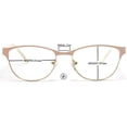 thumbnail image 6 of Tango Optics Browline Metal Eyeglasses Frame Luxe RX Stainless Steel Katharine Burr Blodgett Gold Accent For Prescription Lens -, 6 of 6