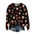 thumbnail image 4 of mgoYE Women Christmas Shirt Christmas Sweatshirts for Women Long Sleeve Shirt Graphic Tees Fall Pullover Tops(Red,2XL), 4 of 6