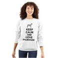 thumbnail image 3 of Keep Calm Love Dalmatians Dog Joke Unisex Plus Fleece Graphic Sweatshirt Brisco Brands 2X, 3 of 5