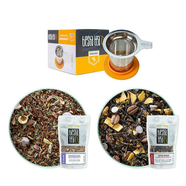 Tiesta Tea Hot Cocoa Tea Gift Set, 1 Herbal & 1 Black Tea