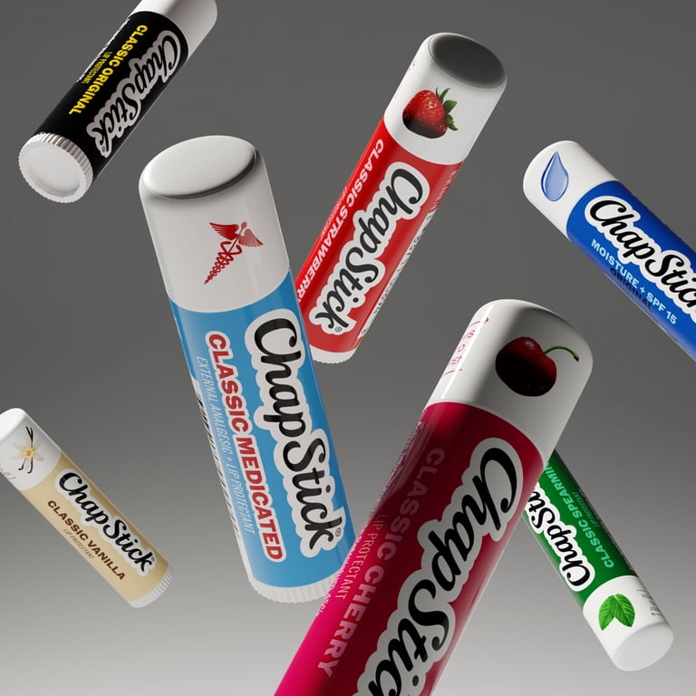 ChapStick Classic Medicated Lip Balm, 3-Count Pack, 0.15 Oz Each