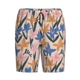 thumbnail image 3 of Yiaed Lilies Flowers for Men's Soft Sleep Pajama Short Lounging Pajama Shorts-X-Large, 3 of 8