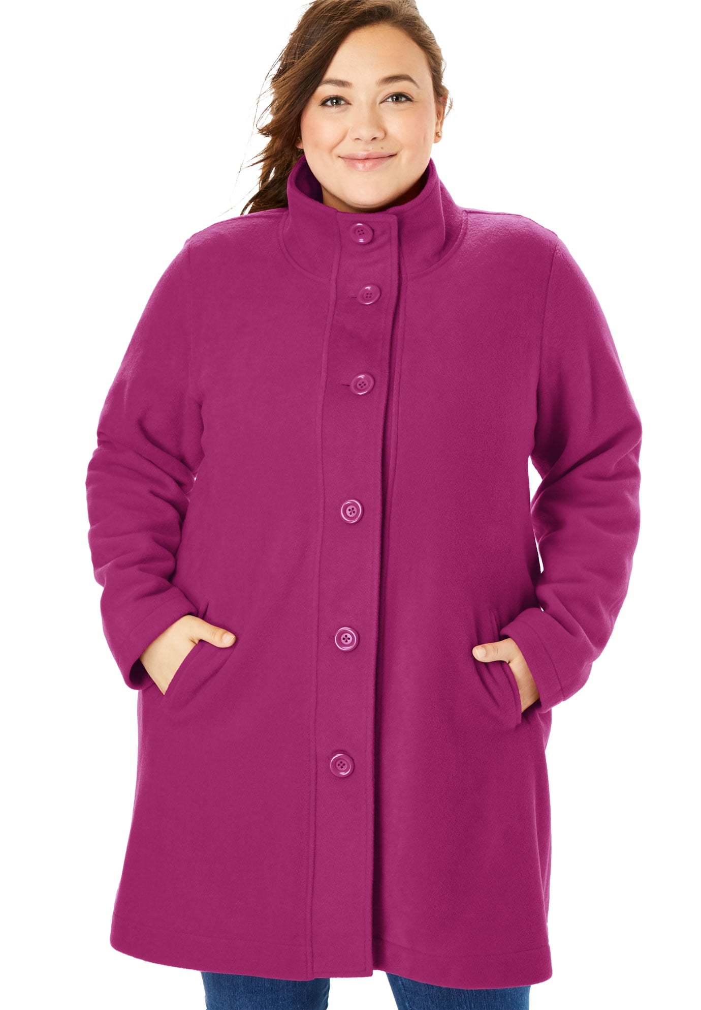 plus size womens winter swing coats