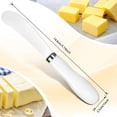 thumbnail image 3 of Butter Spreader Knife Wide Blade Stainless Steel Spreader Knife with White Porcelain Handles Multipurpose Cheese Butter Spreader Knives for Kitchen Use 5.74 Inch (4), 3 of 7