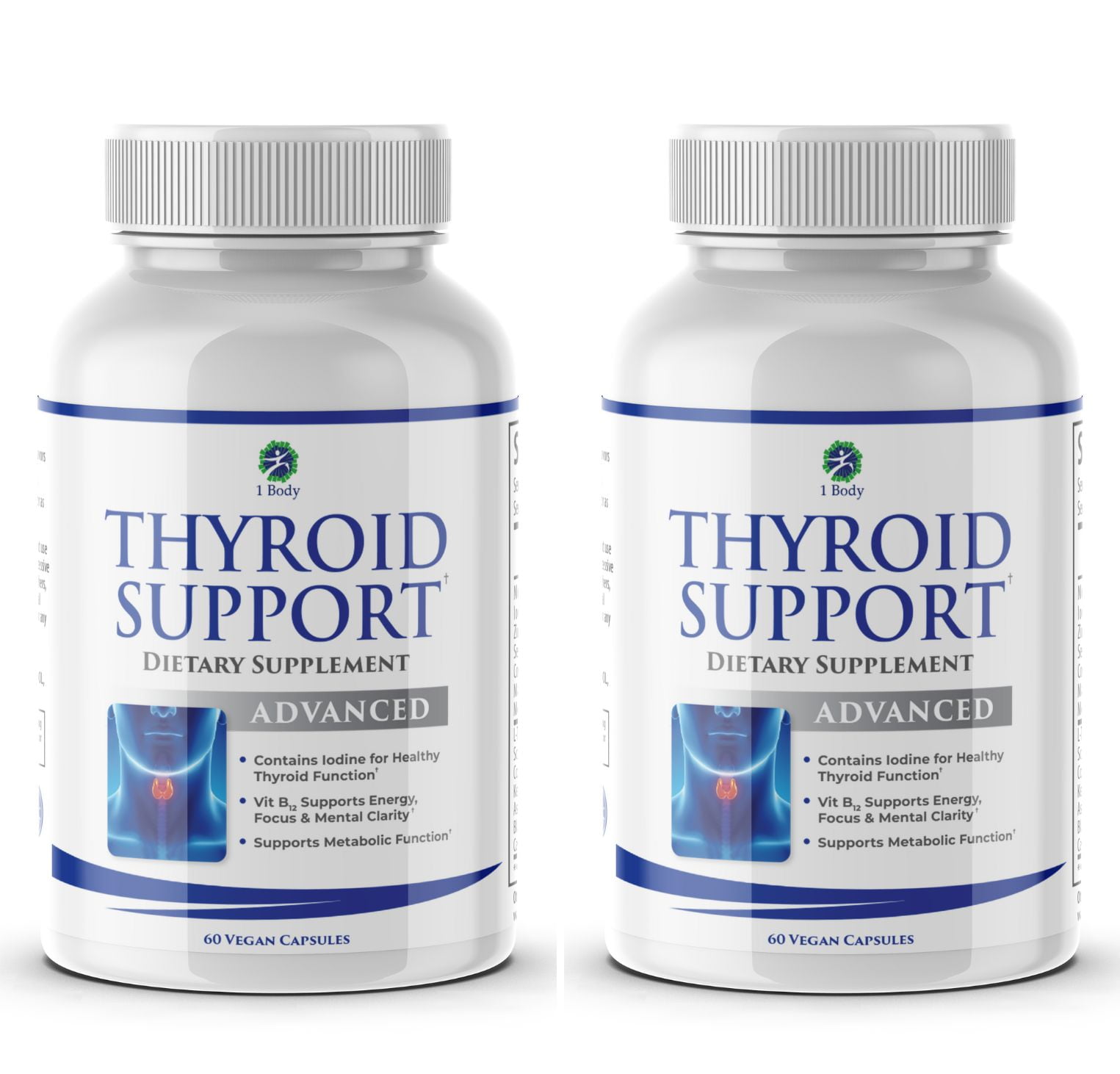 (2 Bottles - 10% Off) 1 Body Thyroid Support Iodine Supplement ...