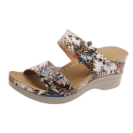 

Wiueurtly Breathable Women s Thick-soled Casual Outdoor Slippers Shoes Fashion Leisure Women s slipper Womens Sandal Slides Fluff Yeah Slippers