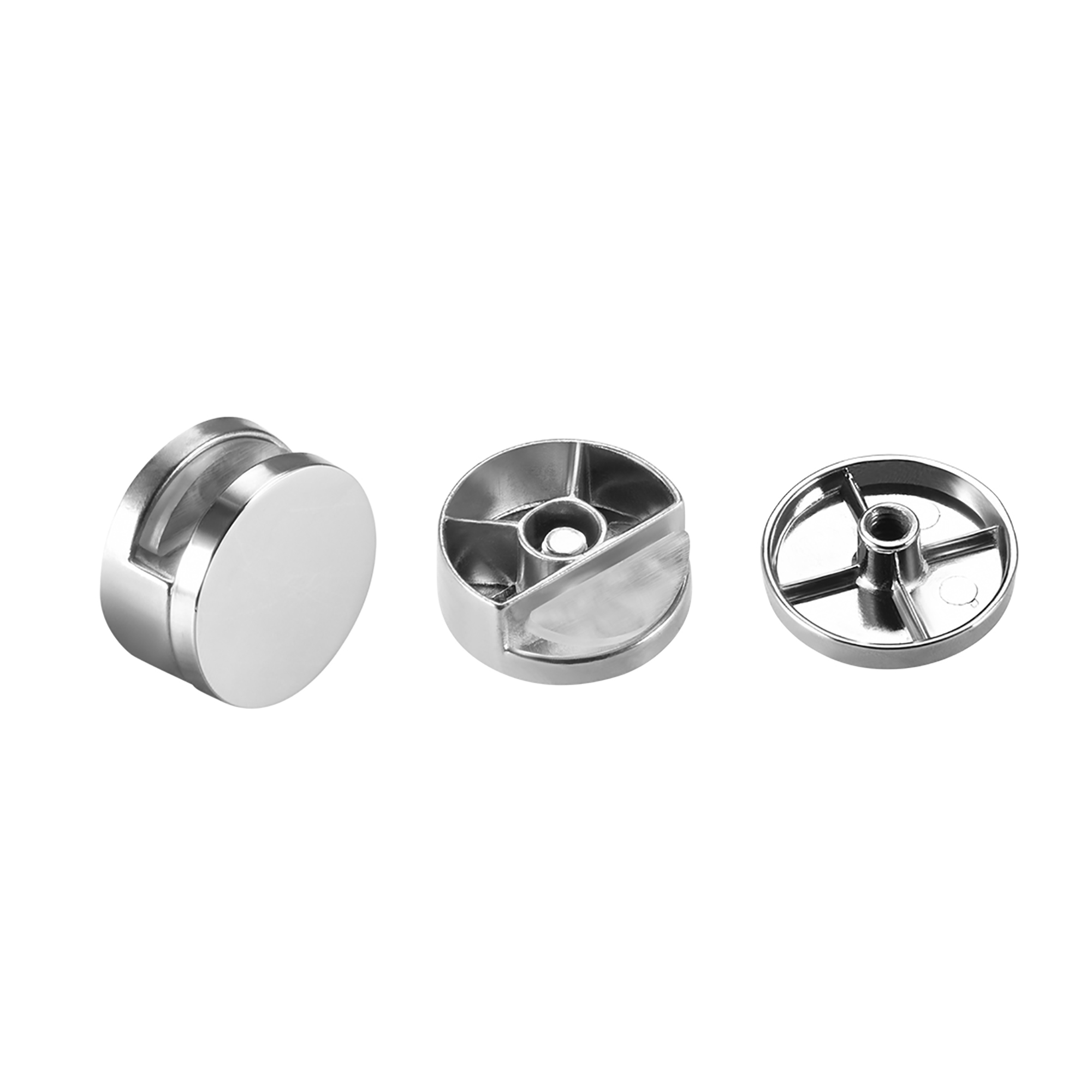 Mirror Clips Zinc Alloy Glass Clips Clamps Holder Round Shape for 3