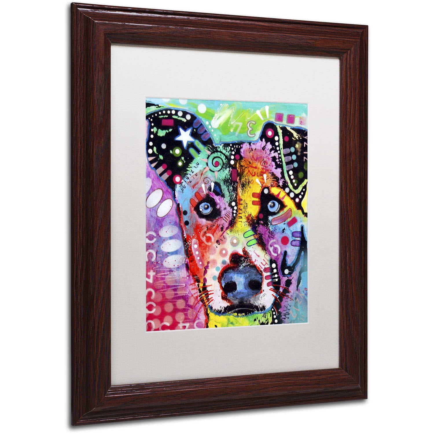Trademark Fine Art "Flipped" Canvas Art by Dean Russo, White Matte, Wood Frame