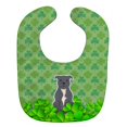 thumbnail image 1 of "Treasures Shamrocks Baby Babero, Staffordshire Bull Terrier Azul, Grande" Caroline's Treasures BB6187BIB, 1 of 1