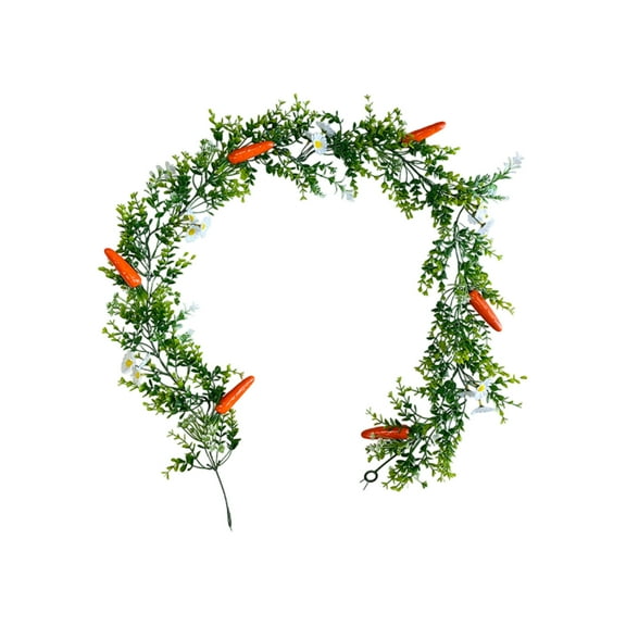 6ft Easter Decoration Vine - Artificial Carrot Festive Garland for Spring Party,Wall or Indoor/Outdoor Hanging