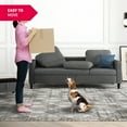 thumbnail image 6 of MUZZ Small Space Sectional Sofa – L-Shaped with Storage Ottoman & Movable Modules, Dark Grey Linen Living Room Couch, 6 of 7