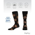 thumbnail image 6 of MeMoi Men's Pretzel Pattern Rayon from Bamboo Blend Novelty Crew Sock - Mens - Male, 10-13, Black, 6 of 7