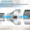thumbnail image 4 of 7 Inch to 4 Inch Duct Reducer Increaser Galvanized Steel Air Duct Adapter Round Crimped Pipe for HVAC Ventilation System, 4 of 6