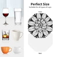 thumbnail image 6 of Disketp Mandala Floral Line Art Funny Coasters,4 Pcs Leather Coasters with Holder, Perfect Housewarming Hostess Gifts,Protect Furniture from Water Marks Scratch and Damage-Octagon, 6 of 6