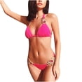thumbnail image 3 of Tponi Women'S Bikini Swimsuits Two-Piece Sets Elastic Hot Pink Womens Bikini Clearance M, 3 of 8