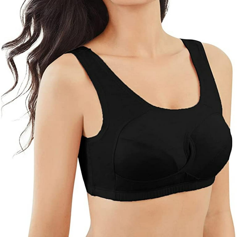 Womens Anti-Sagging Cotton Sports Bra with Padded for Fitness Yoga