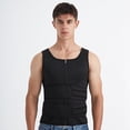 thumbnail image 2 of Chaleco deportivo de neopreno moldeador de cuerpo con doble cinturón para hombre, talla europea y americana, 2 of 5