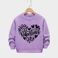 thumbnail image 4 of ATOGUTA Sweatshirt Girl Kids Casual Long Sleeve Loose Valentine's Day Tops Comfy Lightweight Pullovers Size 2T-12, Purple, 4 of 5