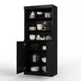 thumbnail image 5 of Palace Imports 100% Solid Wood 32" Kitchen Pantry Cabinet with Solid Doors, Black, 5 of 6
