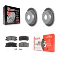 thumbnail image 1 of Transit Auto Rear Coated Disc Brake Rotors and Semi-Metallic Pads Kit for Car Mitsubishi Lancer Outlander KGS-101409, 1 of 11