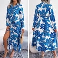 thumbnail image 4 of Vestido largo elegante informal de verano y primavera con botones y manga larga para mujer, tipo cárdigan, para cubrirse, con flores, tallas M a XXL, 4 of 5